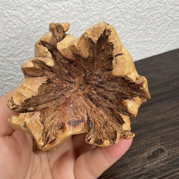 VTG Hand Carved Burl Wood Frog Unusual Indonesian Chinaberry Bali Collectible - Picture 5 of 10